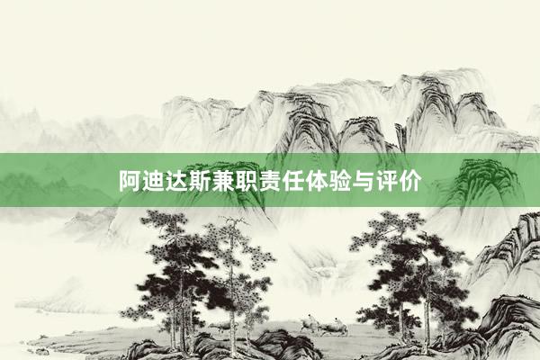 阿迪达斯兼职责任体验与评价